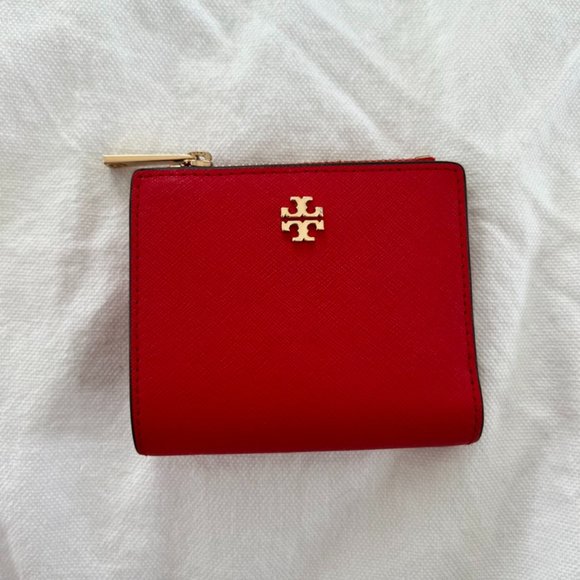 Red Tory Burch Bi-Fold Wallet - Picture 1 of 4